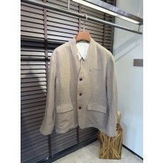 로로피아나 남성 린넨 스탠드 칼라 자켓 001-218060