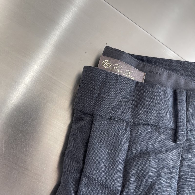 로로피아나 면린넨 정장 바지 스트레이트 001-218074