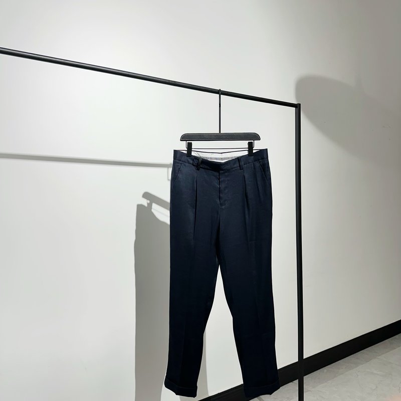 로로피아나 스타일 리넨 혼방 남성 정장 바지 001-218206
