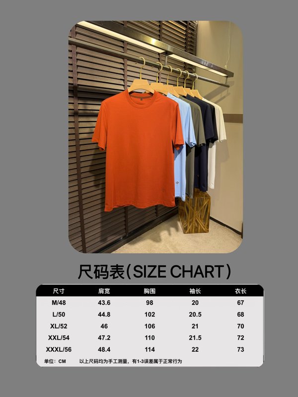 로로피아나 남성 라운드넥 반팔 티셔츠 001-218245