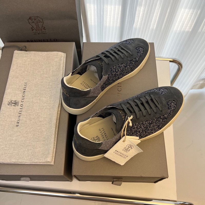 브루넬로 쿠치넬리 남성 니트 스니커즈 001-218317