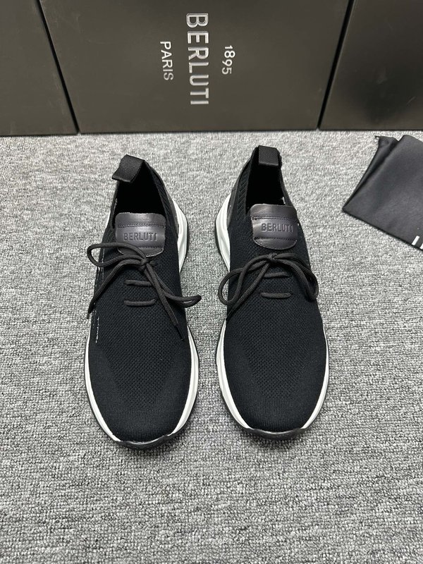 Berluti 섀도우 니트 스니커즈 001-218630