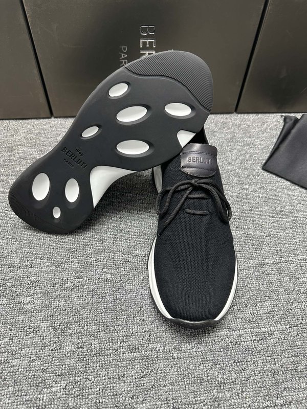 Berluti 섀도우 니트 스니커즈 001-218630
