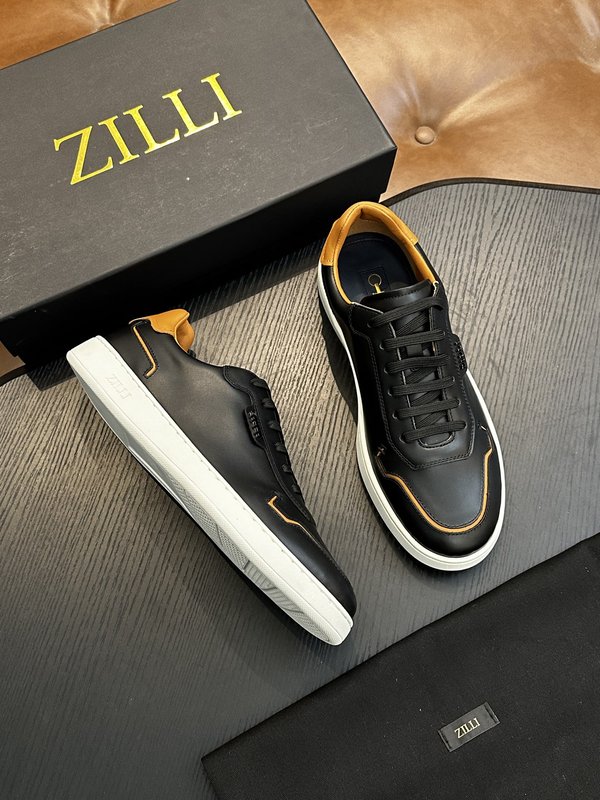 Zilli 이탈리아 남성 수제 송아지 가죽 구두 001-218753