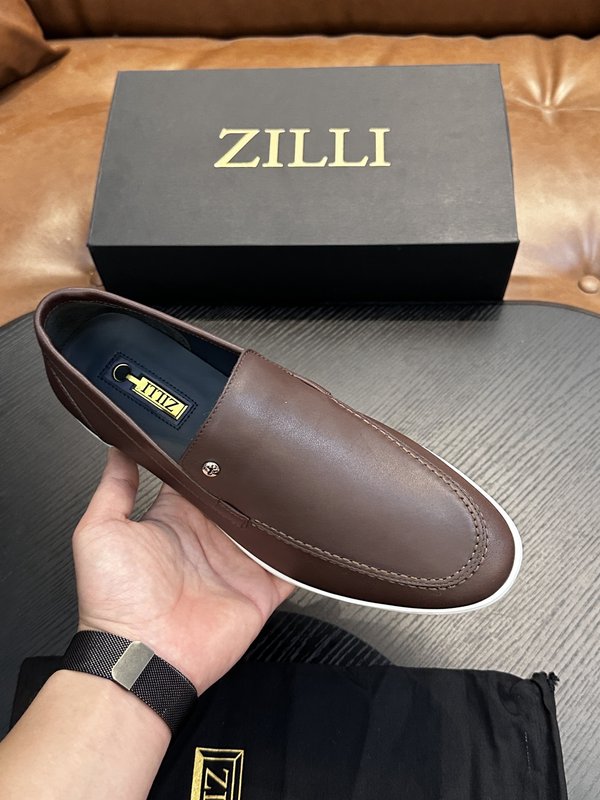 Zilli 이탈리아 남성 수제 송아지 가죽 구두 001-218763