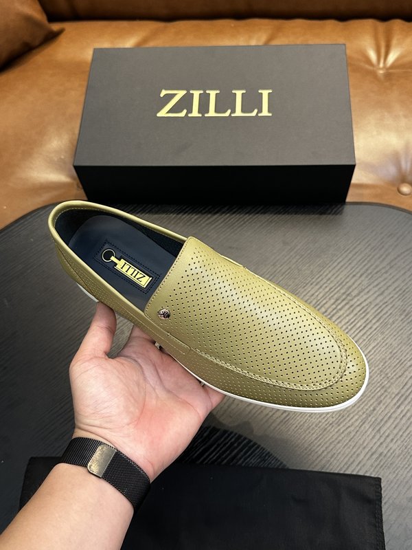 Zilli 이탈리아 남성 수제 송아지 가죽 로퍼 001-218774