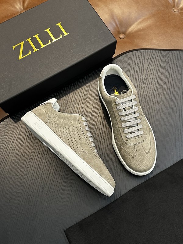 Zilli 이탈리아 남성 수제 송아지 가죽 캐주얼 슈즈 001-218789