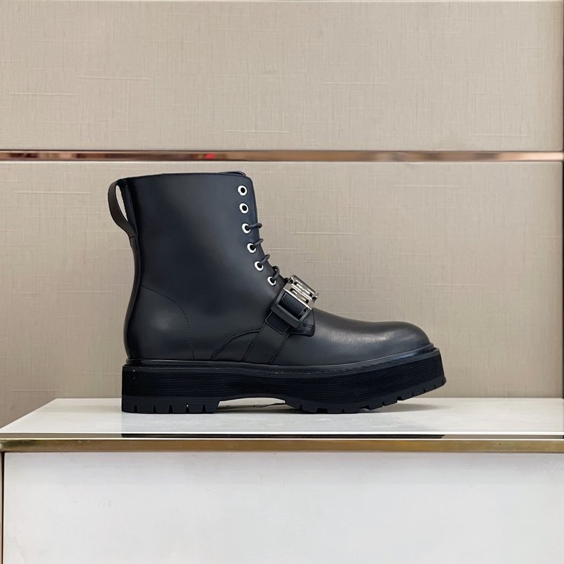 Givenchy GVC 라운드 토 레이스업 부츠 001-218923