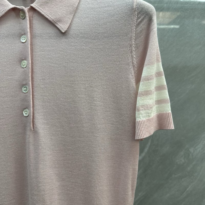 톰브라운 메리노 울 반팔 폴로 셔츠 001-219419