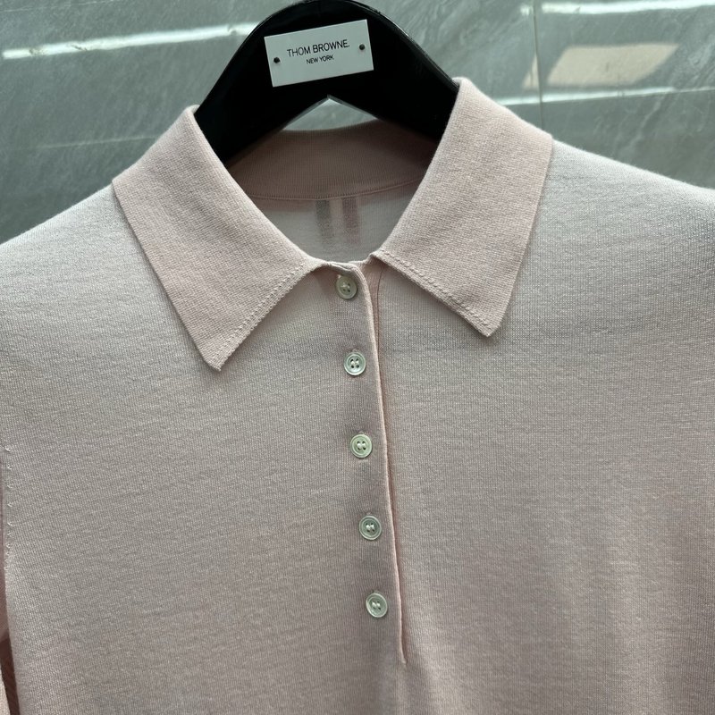 톰브라운 메리노 울 반팔 폴로 셔츠 001-219419