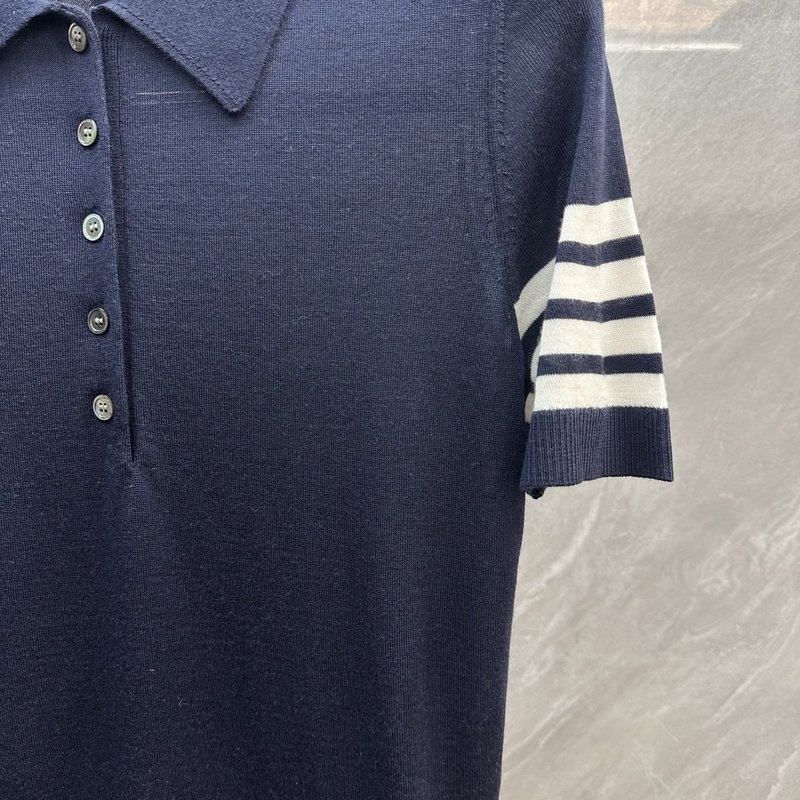 톰브라운 메리노 울 카라 포로 셔츠 001-219422