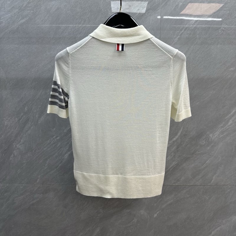 톰브라운 메리노 울 4 바르 플러포 로 셔츠 001-219445