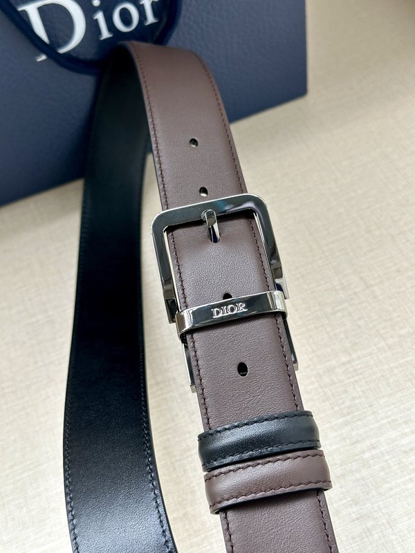 디올 Dior 블랙 양면 가죽 벨트 버클 001-219653