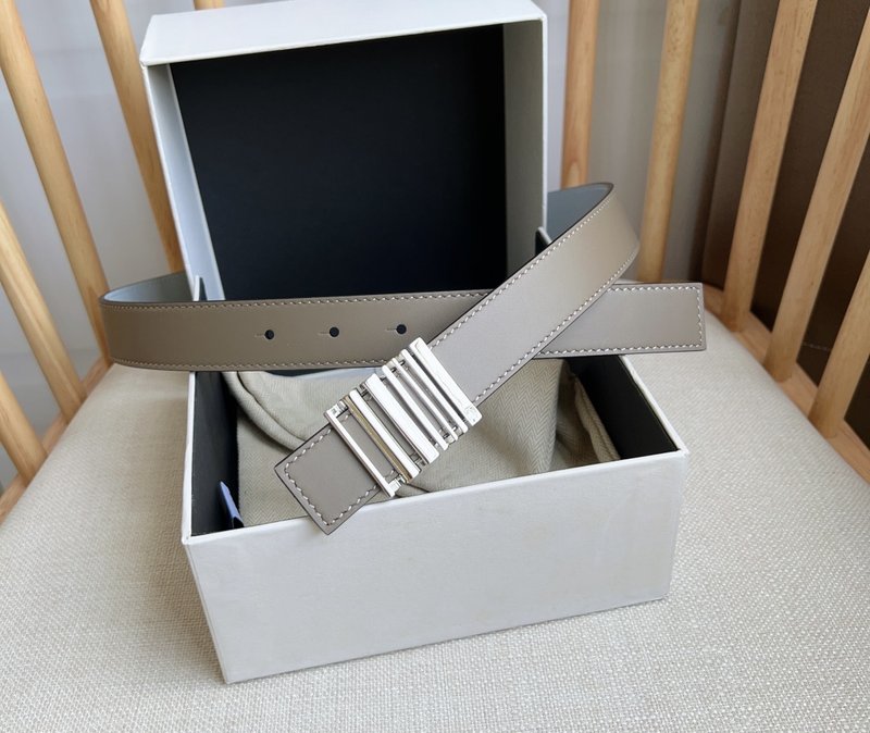 로에베 LOEWE 스무스 소가죽 기하학적 버클 벨트 001-219917