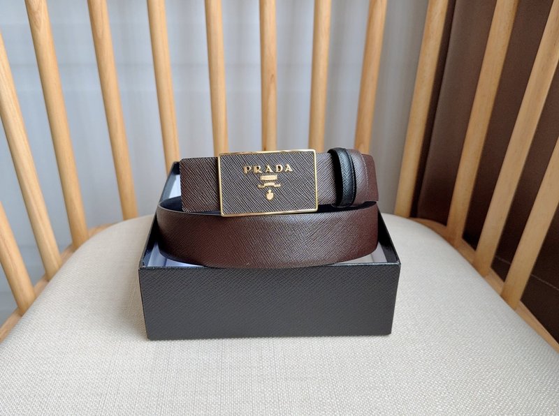 프라다 PRADA 로고 버클 벨트 001-220109