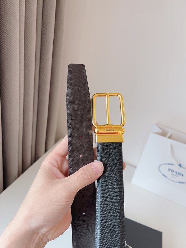 프라다 PRADA 블랙 벨트 35mm 001-220121