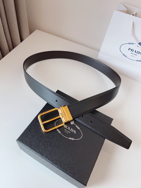 프라다 PRADA 블랙 벨트 35mm 001-220121
