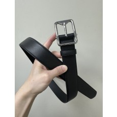 프라다 3.4cm 리치 그레인 블랙 벨트 001-220139