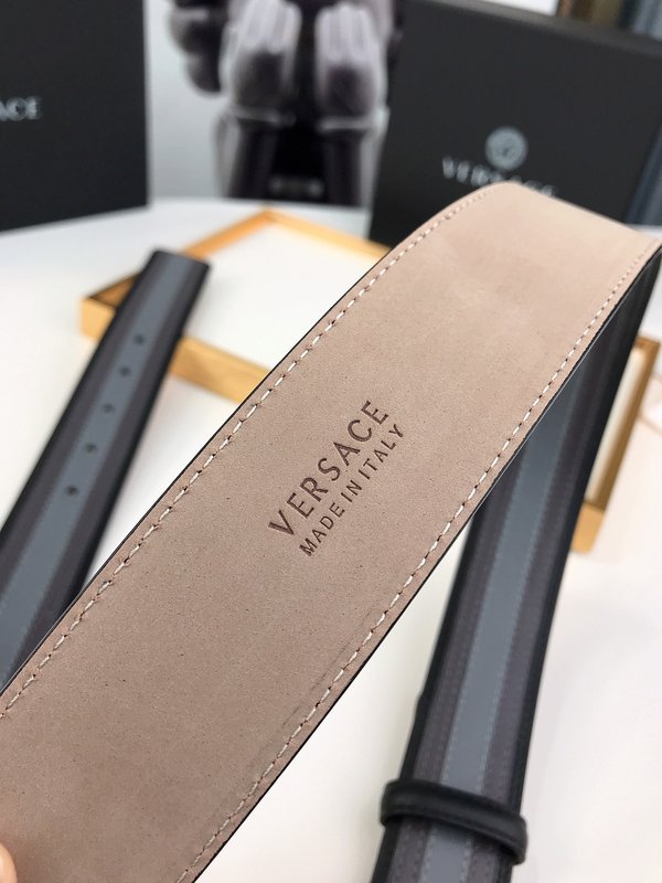 베르사체 메두사 헤드 가죽 벨트 4cm 폭 001-220313