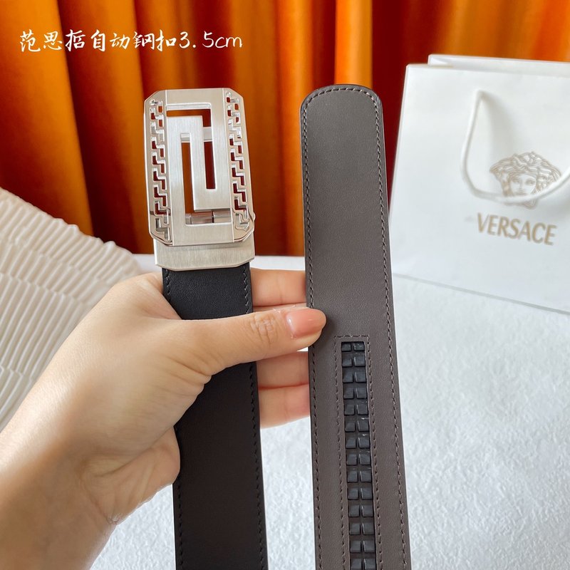 베르사체 남성 수입 소가죽 자동 버클 벨트 001-220326
