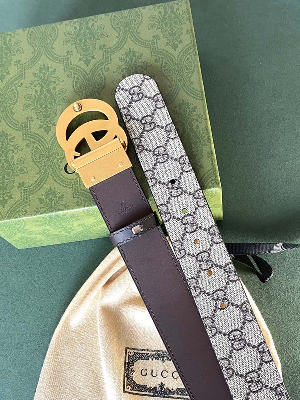 구찌 수입 캔버스 소가죽 벨트 001-220334