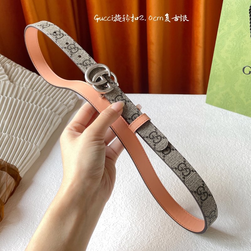 구찌 양면 PVC 프린트 벨트 커트 가능 001-220368