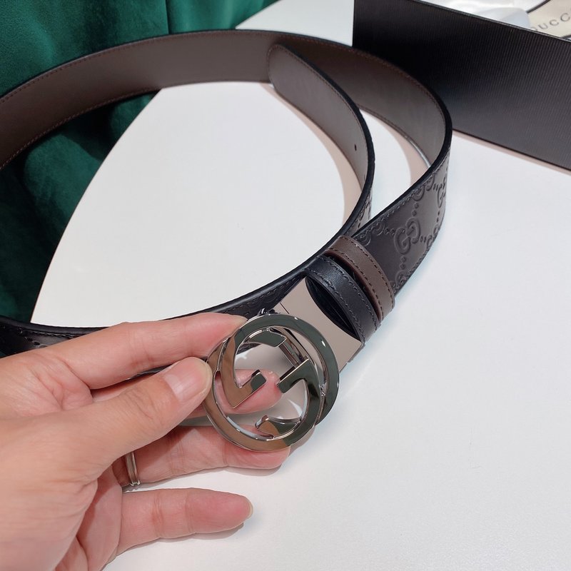 구찌 37mm 양면 사용 가죽 벨트 001-220375