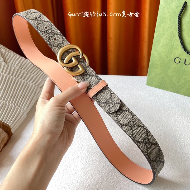 구찌 양면 프린트 벨트 폭 3cm 커스텀 가능 001-220379