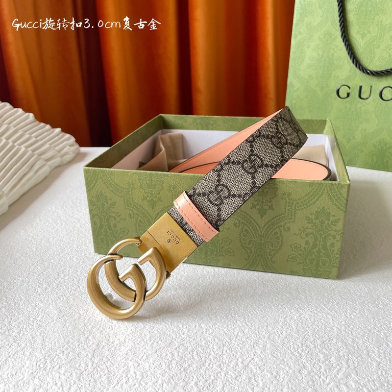 구찌 양면 프린트 벨트 폭 3cm 커스텀 가능 001-220379