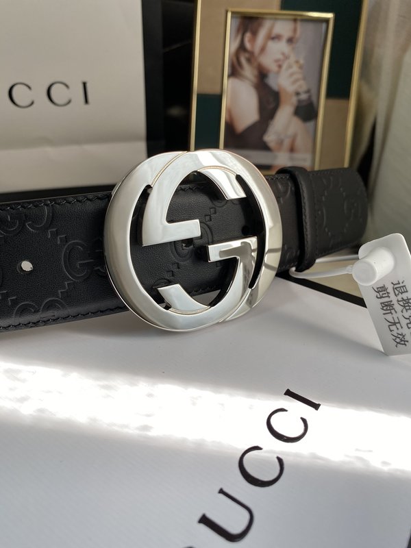 구찌 남성 소 가죽 벨트 이탈리아 원산 40mm 폭 001-220427
