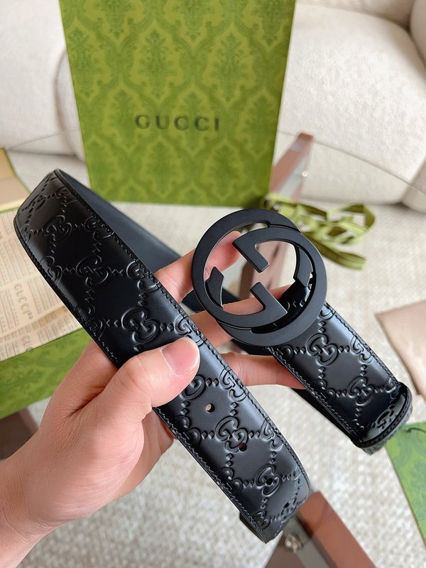 구찌 클래식 더블 G 버클 블랙 벨트 4.0cm 001-220477