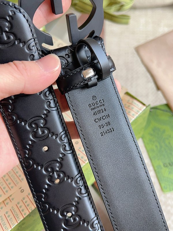 구찌 클래식 더블 G 버클 블랙 벨트 4.0cm 001-220477