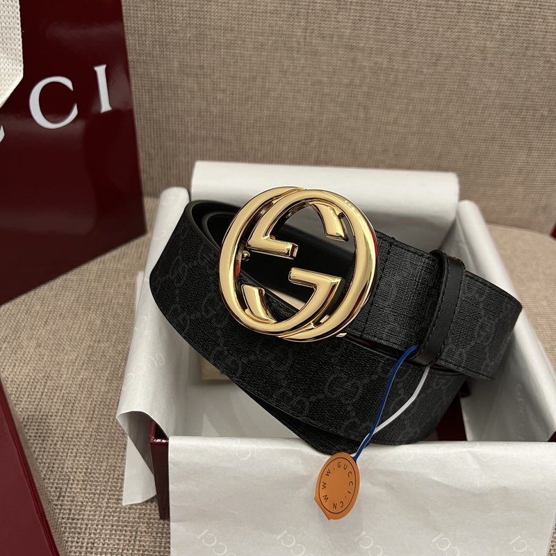 구찌 GG Supreme 타이거 버클 벨트 001-220478