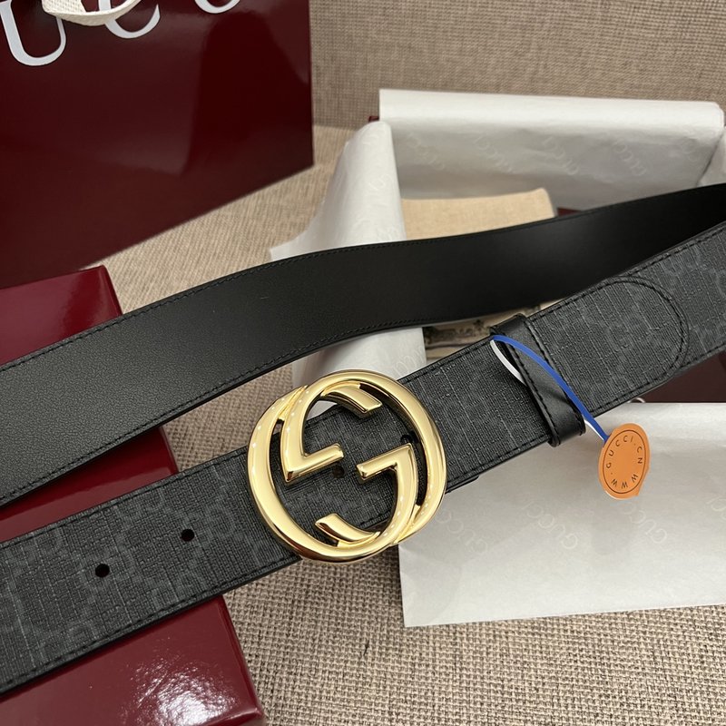 구찌 GG Supreme 타이거 버클 벨트 001-220478