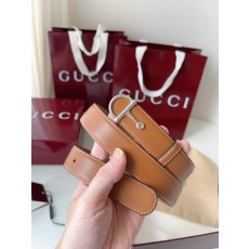 구찌 더블 G 패턴 내로우 레더 벨트 001-220486