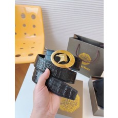 스테파노 리치 남성 블랙 가죽 벨트 001-220585