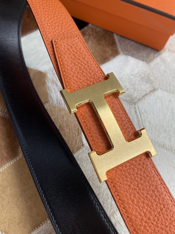 에르메스 남성용 양면 H 버클 벨트 38mm 001-220593