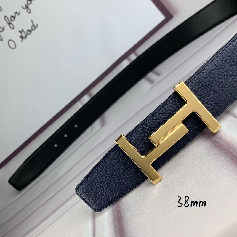 에르메스 양면 소가죽 H 버클 벨트 38mm 001-220625