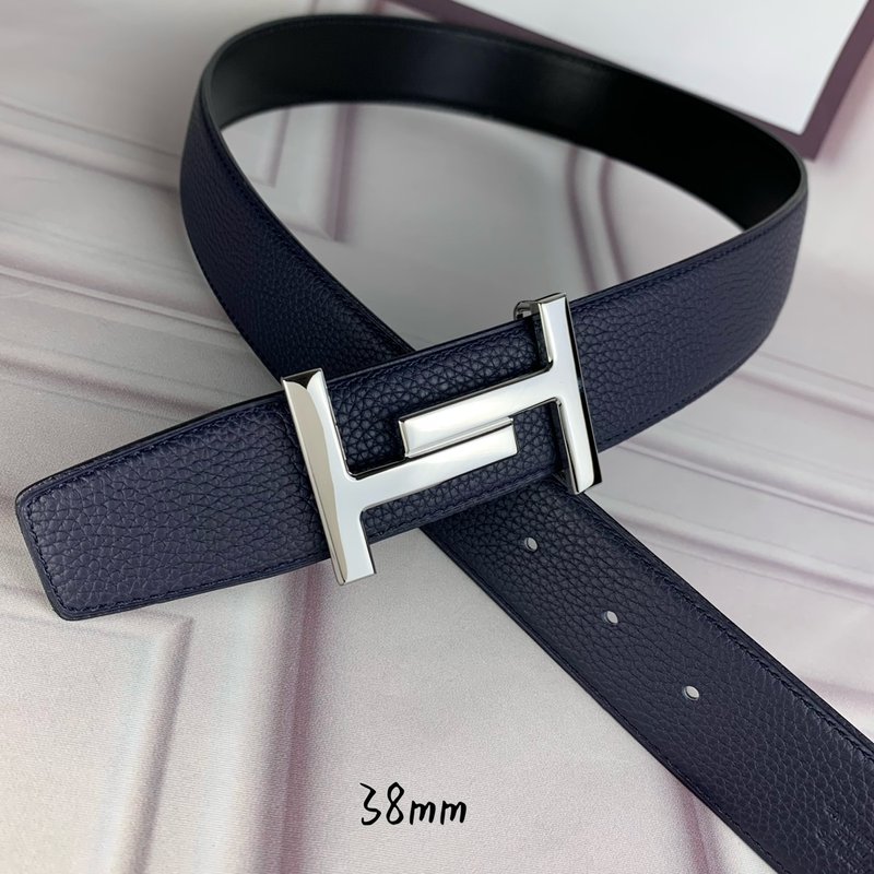 에르메스 양면 소가죽 H 버클 벨트 38mm 001-220625
