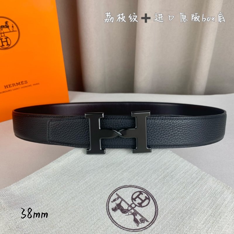 에르메스 양면 H 버클 벨트 38mm 블랙 001-220644