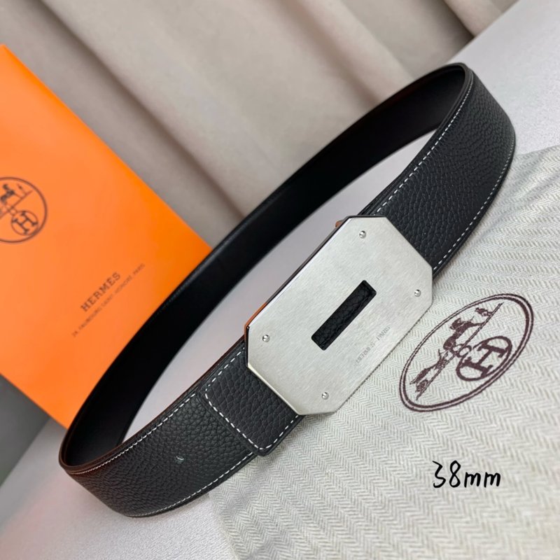 에르메스 클래식 평헤드 양면 벨트 38mm 001-220682