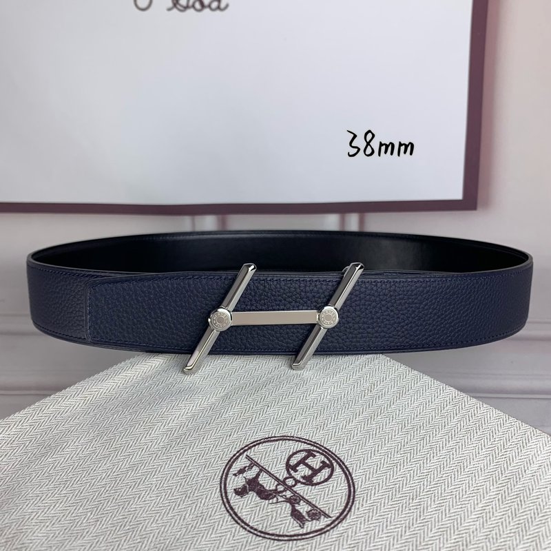 에르메스 더블 H 버클 양면 가죽 벨트 001-220690