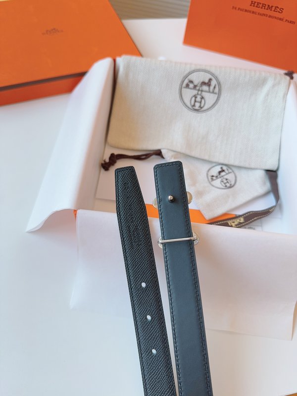 에르메스 스위프트 및 엡솜 가죽 양면 벨트 24mm 001-220703
