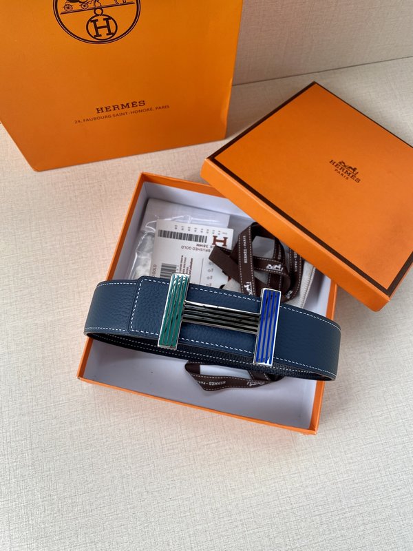 에르메스 양면 리치 그레인 소가죽 벨트 38mm 001-220723