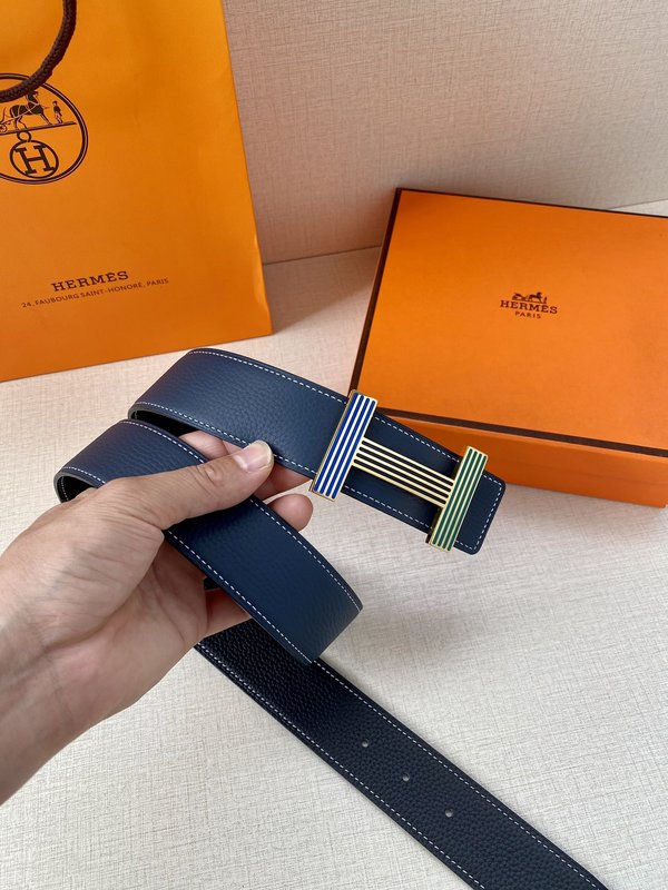 에르메스 양면 리치 그레인 소가죽 벨트 38mm 001-220723