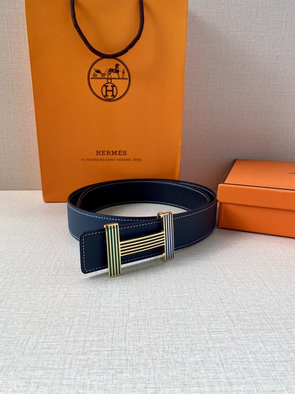 에르메스 양면 리치 그레인 소가죽 벨트 38mm 001-220723