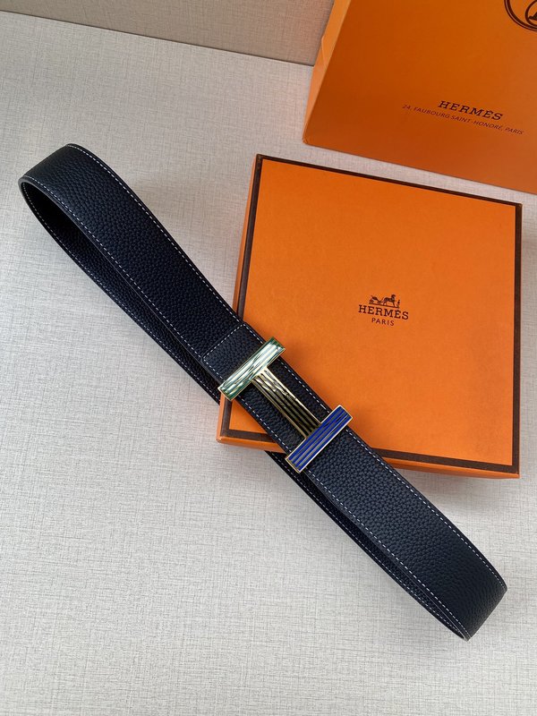 에르메스 양면 리치 그레인 소가죽 벨트 38mm 001-220724