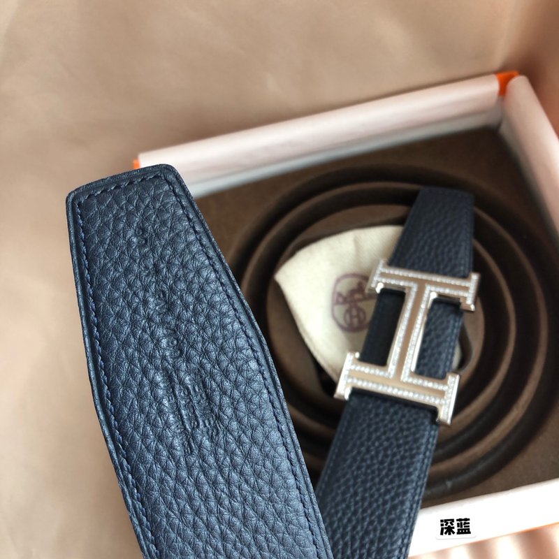 에르메스 남성 양면 가죽 벨트 38mm 스틸 버클 001-220727