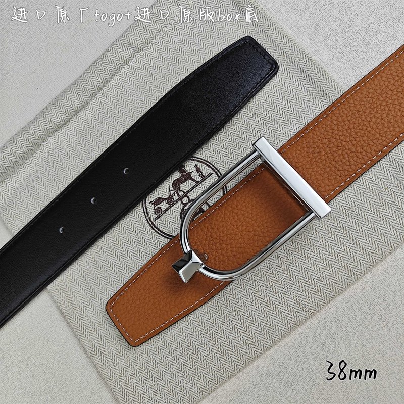 에르메스 쌍두 벨트 토고 가죽 38mm 001-220761