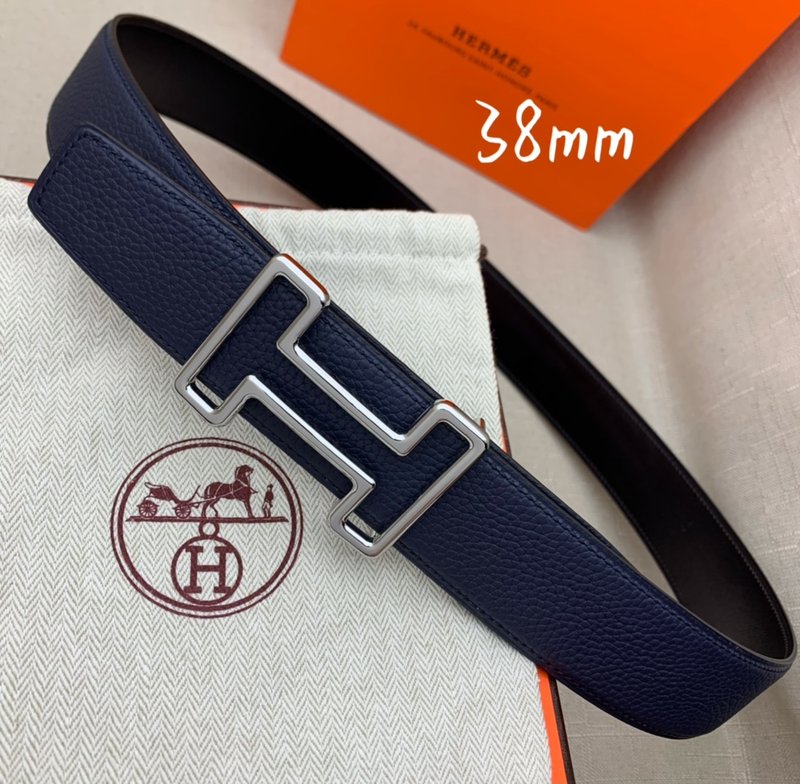 에르메스 양면 가죽 벨트 38mm 네이비 001-220777